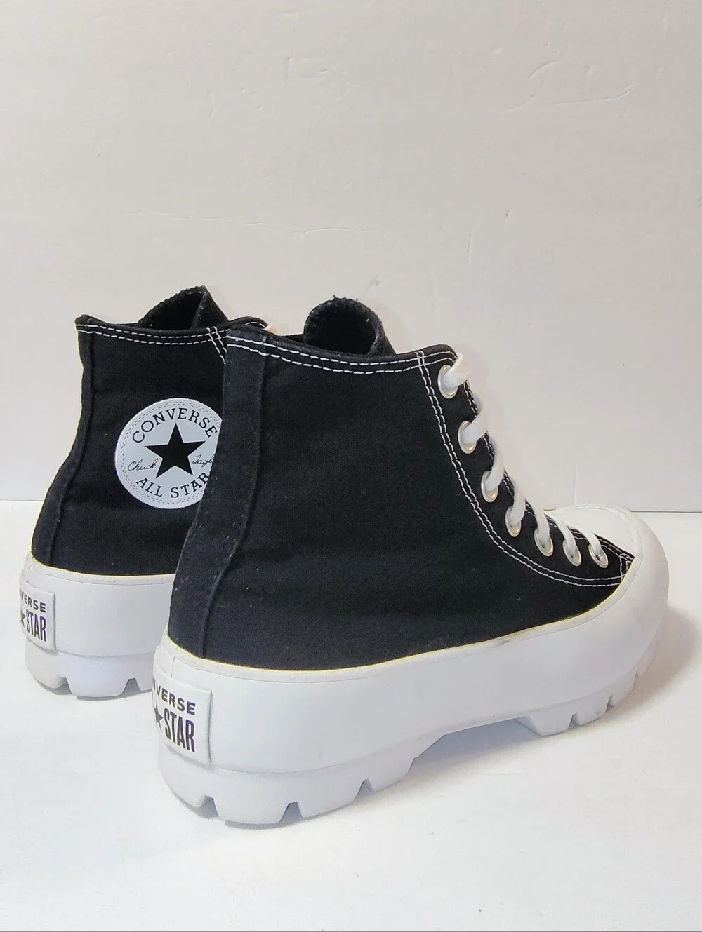 Converse Chuck Taylor All Star Hi Lugged 'Black' Platform Canvas Sneakers 7